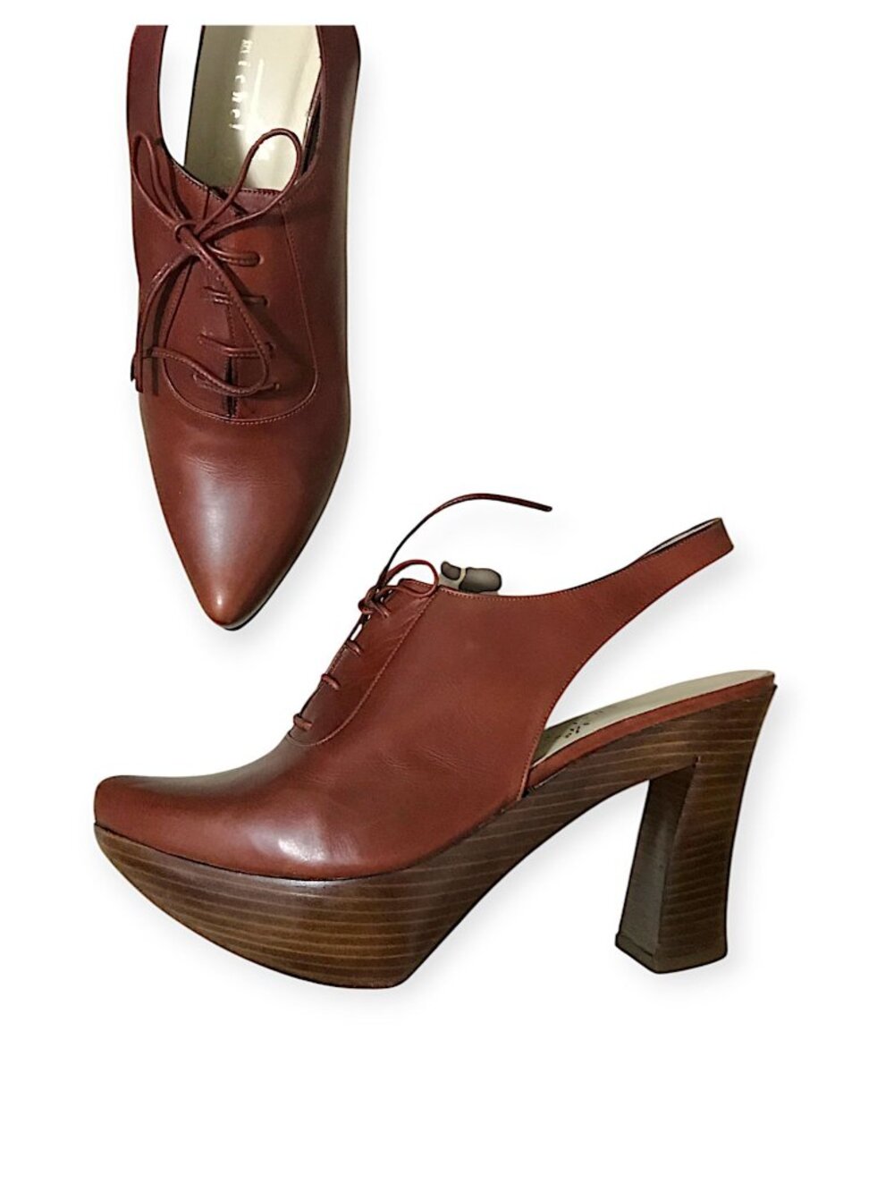 Vintage Michel Perry Sculptural Slingback Pumps, Archival Footwear size 37.5 EU